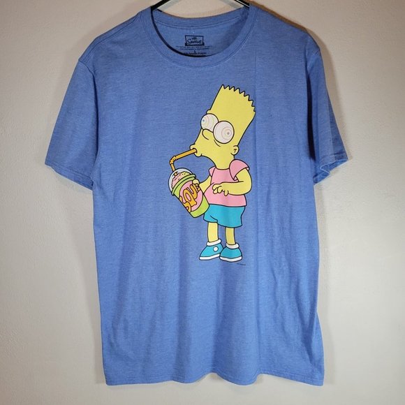The Simpsons Bart Simpson T-Shirt Blue - Size L - Picture 1 of 4